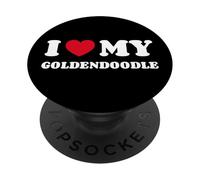 Golden Retriever Poodle Mix I Love My Goldendoodle PopSockets PopGrip Adhesivo