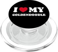 Golden Retriever Poodle Mix I Love My Goldendoodle PopSockets PopGrip para MagSafe
