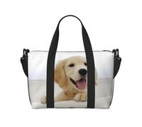Golden Retriever Puppies - Bolsa de lona con estampado de cachorros portátil, adecuada para fitness, viajes, etc.