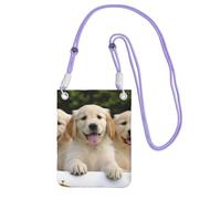 Golden Retriever Puppies - Bolso cruzado para teléfono celular para mujeres y hombres, impermeable, mini monedero para teléfono celular, bolso cruzado pequeño con correa ajustable, bolsa de viaje para