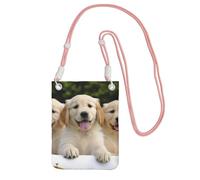 Golden Retriever Puppies - Bolso cruzado para teléfono celular para mujeres y hombres, impermeable, mini monedero para teléfono celular, bolso cruzado pequeño con correa ajustable, bolsa de viaje para