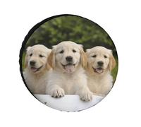 Golden Retriever Puppies - Cubiertas de neumáticos impermeables anti UV, cubierta de neumático de 28 pulgadas de un solo eje para caravana, camión, SUV, remolque, universal para todas las estaciones