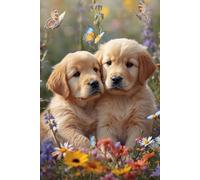 Golden Retriever Puppies Notebook: Adorable Dog-Themed Blank Journal | 6" x 9" | 120 Pages