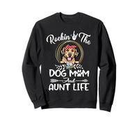 Golden Retriever Rocking The Dog Mom and Tía Life Dog Lover Sudadera