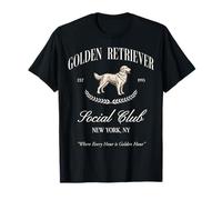 Golden Retriever Social Club Preppy Perro Mamá Retro 80s 90s Camiseta