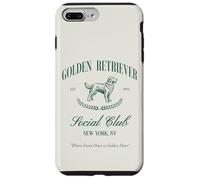 Golden Retriever Social Club Preppy Perro Mamá Retro 80s 90s Carcasa para iPhone 7 Plus/8 Plus