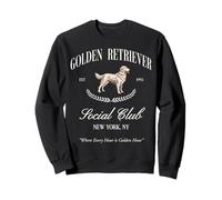 Golden Retriever Social Club Preppy Perro Mamá Retro 80s 90s Sudadera