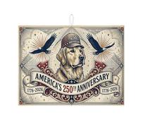 Golden Retriever - Tapete de secado de platos para encimera de cocina, tapete escurridor absorbente vintage Americana, almohadilla de secado de microfibra para fiesta de 18 x 24 pulgadas