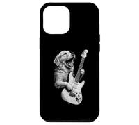 Golden Retriever Tocando Guitarra Rock Música Amante de Carcasa para iPhone 12 Pro Max