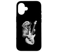 Golden Retriever Tocando Guitarra Rock Música Amante de Carcasa para iPhone 16