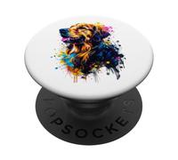 Golden Retriever Vet Tech Entrenador de perros veterinario perro mamá PopSockets PopGrip Adhesivo