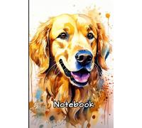 Golden Retriever Watercolor Dot Grid Journal: 6x9 Inch Dot Grid Notebook for Bullet Journaling, Planning and Notes | Artistic Golden Retriever Portrait Cover | 120 Pages