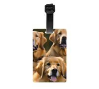 Golden Retrievers - Etiquetas de equipaje impresas para maletas, etiqueta de equipaje de viaje con tarjeta de identificación para equipaje, accesorios de viaje