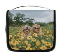 Golden Retrievers - Neceser de viaje para mujeres, hombres, niñas, niños, maquillaje, cosméticos, bolsa de aseo colgante, organizador de artículos de aseo, color, 4.5 L, Organizador de bolsas