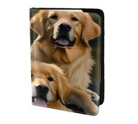 Golden Retrievers - Soporte para pasaporte con impresión, artículos esenciales de viaje, cartera antirrobo para tarjetas y pasaportes, tamaño para adaptarse a todos los pasaportes estándar