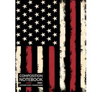Golden Retro Vintage American Flag Patriotic Notebook - Cute Lined College Ruled Notebook - 8.5 x 11 Large 110 Lined Pages: Great for school, work, home, and daily use