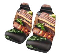 Golden Roast Dua Sarung JOK Mobil,*, Sarung JOK Mobil Depan, Cocok para Sebagian Besar Mobil, SUV, Truk, Van, Dll.