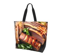 Golden Roast Light - Bolsa de hombro reutilizable para mujer, resistente y duradera para viajes diarios