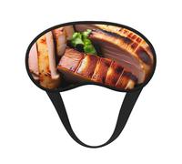 Golden Roast - Máscara opaca para dormir, poliéster suave, antiluz, elegante, adecuada para hombres y mujeres, para el trabajo diario y viajes al aire libre.