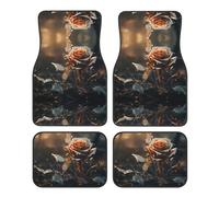 Golden Rose - Juego de 4 alfombrillas estampadas para coche, resistentes al desgaste y a las manchas, perfectas para coches, todoterrenos y furgonetas