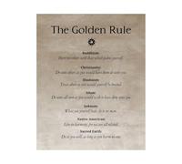 Golden Rule Quote Print, Do Unto Others as You Would Have Them Do Unto You, Inspirational Saying Wall Art for Living Room, Bedroom, Office(Unframed,12x18inch(30x45cm))