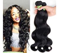Golden Rule Virgin Brazilian Hair Body Wave Bundles Unprocessed Human Hair Weave Remy Hair Extensions Natural Color 3 PCS Mix Length (14 16 18) by Golden Rule