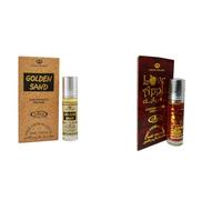Golden Sand & Love Apple Concentrated Perfume Oil Pack of 2 | Long-Lasting Alcohol-Free Attar for Men & Women | 6ml Each Roll-On