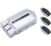 Golden Shield Alarm - Cerradura inteligente invisible con alarma 95 db y 3 mandos incopiables color plata (Cuando fuercen la puerta antes de que puedan abrir la puerta, la alarma saltará)