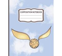 Golden Sky Flight Composition Notebook: 7.5 x 9.25 Inch | 100 College-Ruled Pages | Fantasy Winged Ball in Sky Cover | Perfect for School, Journaling, and Creative Writing