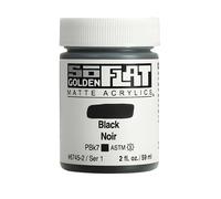 Golden SoFlat Matte Acrylic Paint, 2oz jar, Black (6745-2)