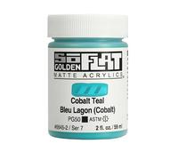Golden SoFlat Matte Acrylic Paint, 2oz jar, Cobalt Teal (6645-2)