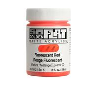 Golden SoFlat Matte Acrylic Paint, 2oz jar, Fluorescent Red (6780-2)