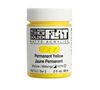 Golden SoFlat Matte Acrylic Paint, 2oz jar, Permanent Yellow (6515-2)