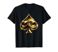Golden Spade Sunglasses Poker Casino Lucky Symbol Camiseta