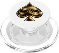 Golden Spade Sunglasses Poker Casino Lucky Symbol PopSockets PopGrip para MagSafe
