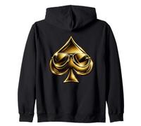 Golden Spade Sunglasses Poker Casino Lucky Symbol Sudadera con Capucha