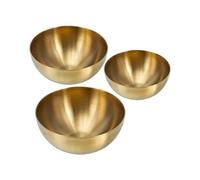 Golden Stainless Steel Mixing Bowls for Kitchen Use 12Pcs Multi-Purpose