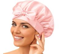 Golden Star Beauty Gorro de Dormir de Seda Sombrero, Rosa, Talla única para Mujer