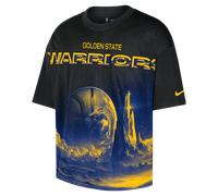 Golden State Warriors Courtside Camiseta de corte cuadrado Nike de la NBA - Hombre - Negro L