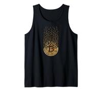 Golden Stylish Bitcoin Tees, Bitcoin Cryptocurrency Graphic Camiseta sin Mangas