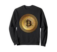 Golden Stylish Bitcoin Tees, Bitcoin Cryptocurrency Graphic Sudadera
