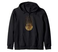 Golden Stylish Bitcoin Tees, Bitcoin Cryptocurrency Graphic Sudadera con Capucha