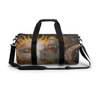Golden Sun Moon and Stars - Bolsa de deporte para gimnasio, viajes, ligera, para fin de semana, para hombres y mujeres, Estilo:, 17.7in/9in/9in, MHXYZHW