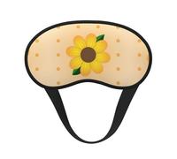 Golden Sunflower - Antifaz para dormir con borde negro satinado para una comodidad óptima y bloqueo de la luz