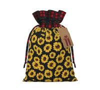 Golden Sunflowers - Bolsa de regalo de gran capacidad de 8.3 x 11.8 pulgadas con cordón para tus preciosos regalos de Halloween, 1 unidad