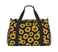 Golden Sunflowers - Bolsa de viaje para fin de semana, para fin de semana, durante la noche, para entrenamiento, deporte, hospital
