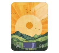 Golden Sunshine Green Mountain - Báscula de cocina con pantalla LCD para alimentos, 11 libras/1 onzas, escala pequeña de 5 kg/5 g con 4 unidades para hornear asar Keto (pilas no incluidas)
