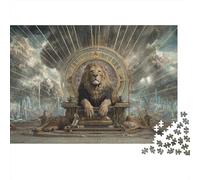 Golden Throne Lion Majesty Puzzles Imposible,desafío for Adults Juego Educativo 1000 Piezas Obra De Arte De Juego De para Adultos, Regalos A Partir De 14 Años 52x38cm/1000pcs