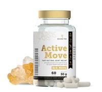 Golden Tree Active Move - Complemento Articulaciones, 60 Cápsulas | Con Boswellia, Ácido Hialurónico, Colágeno UC-II y Vitamina C - Cápsulas de Soporte Articular