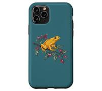 Golden Tree Frog on Blooming Branch Anfibian Wildlife Art Carcasa para iPhone 11 Pro